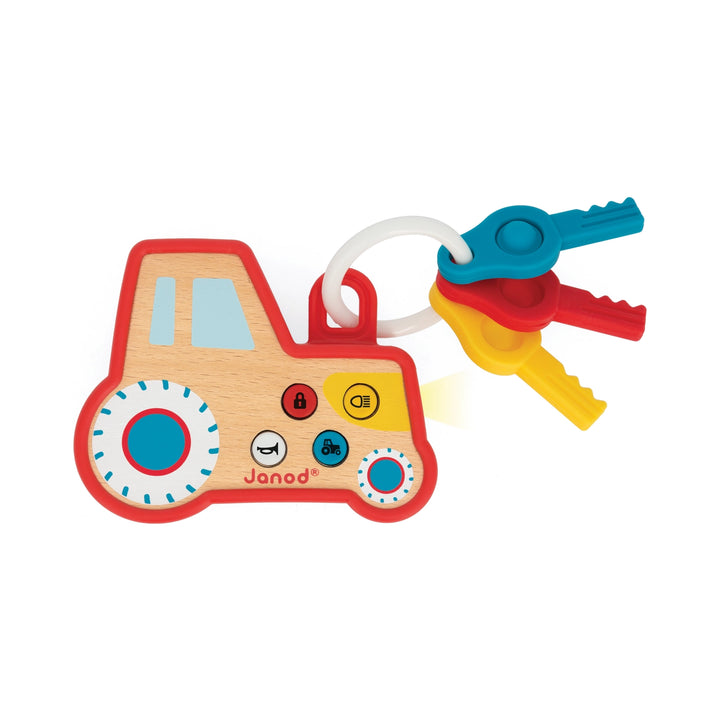 Janod Farm Sounds & Led Tractor Key Ring