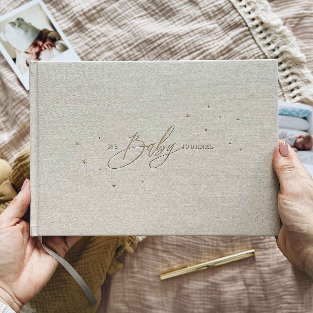 Blush and Gold My Baby Journal Newborn Keepsake Memory Book Gift