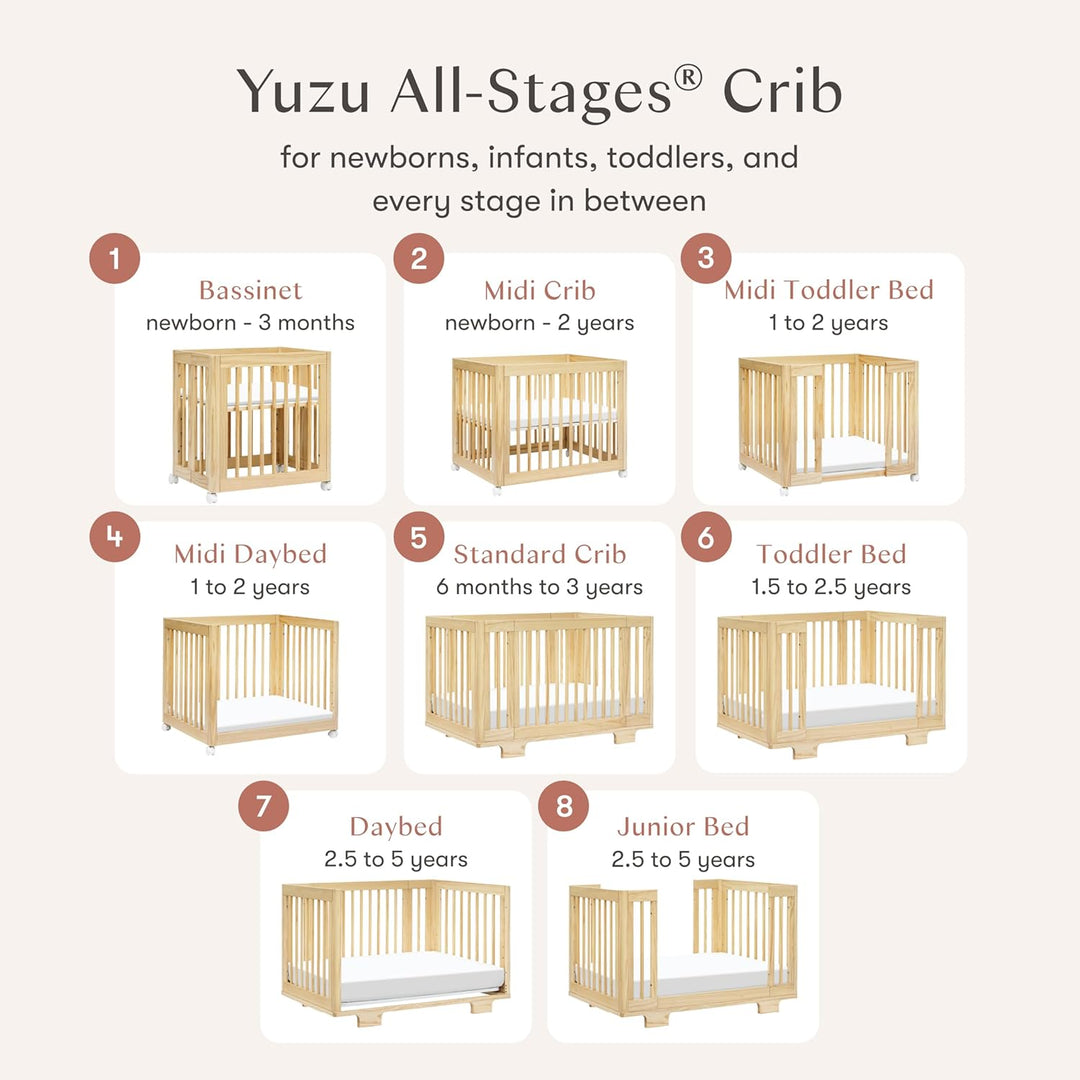 Babyletto Yuzu 8-in-1 Convertible Crib with All-Stages Conversion Kits