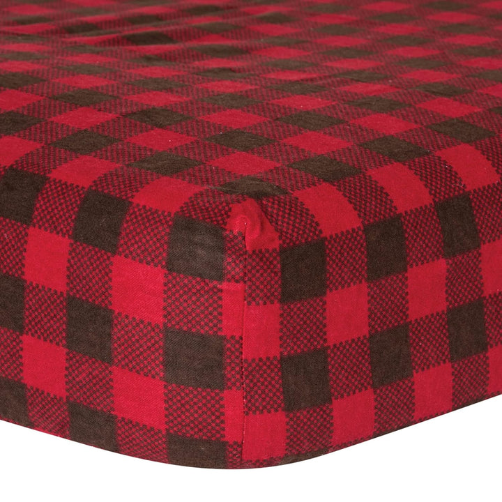 Red Buffalo Check Crib Sheet