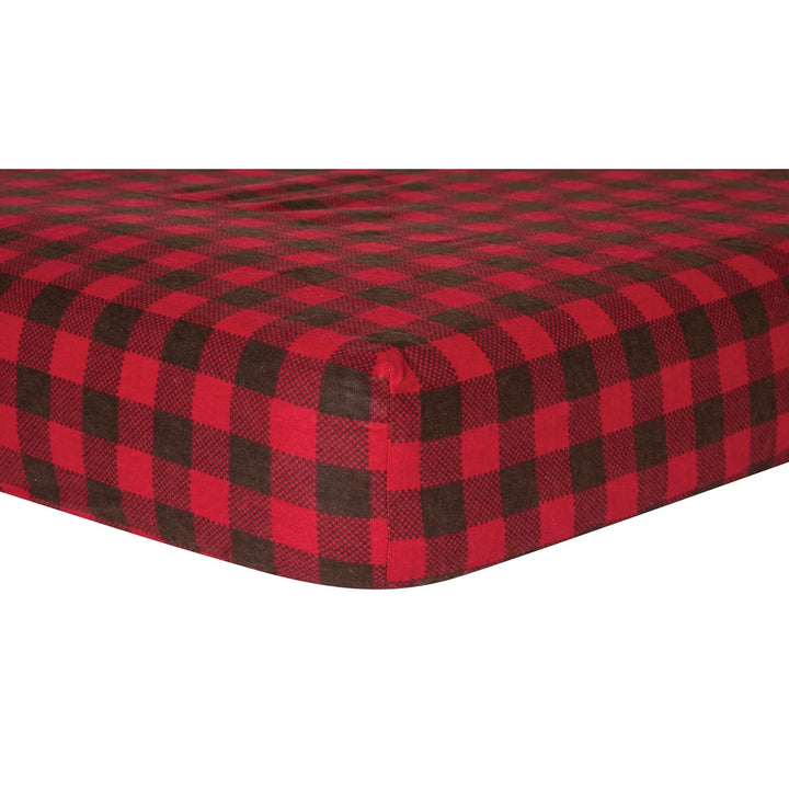 Red Buffalo Check Crib Sheet
