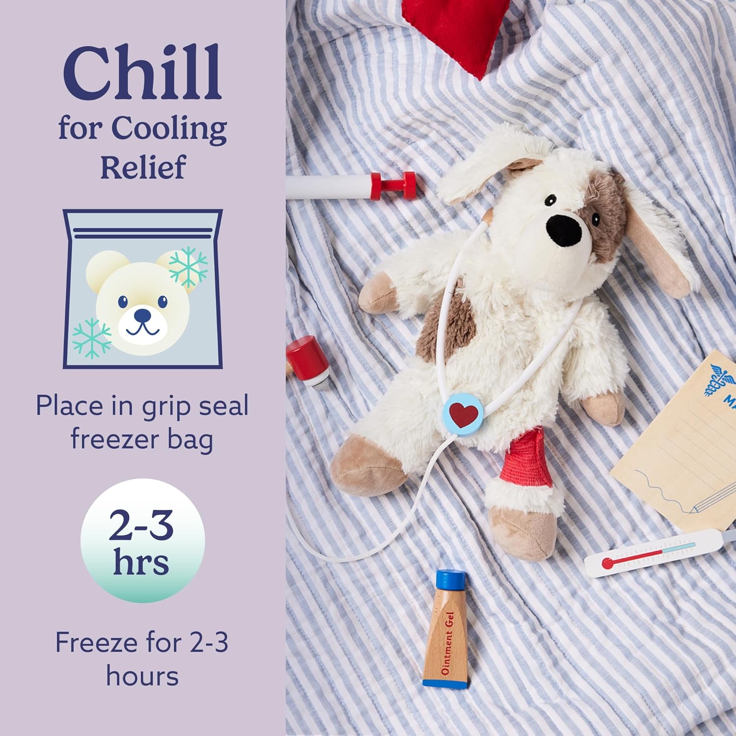Warmies Junior Puppy Plush – Baby Grand