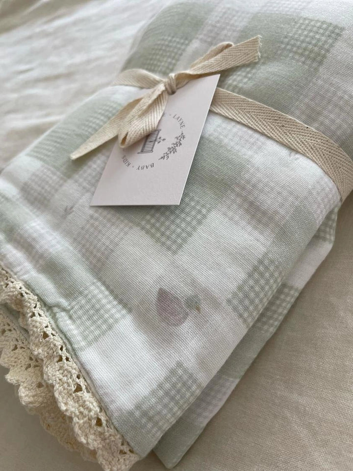 Little Mallard Duck Quilted 6 Layer Gauze Blanket