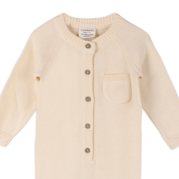 Viverano Milan Sweater Knit Button Jumpsuit