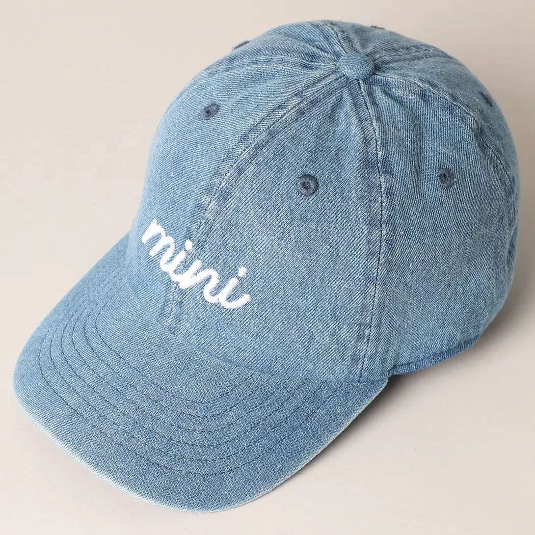 Mini Embroidered Kids Denim Hat