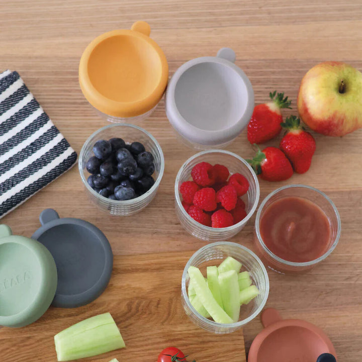 Beaba Set of Six 5 oz baby Food Jars - Sunrise