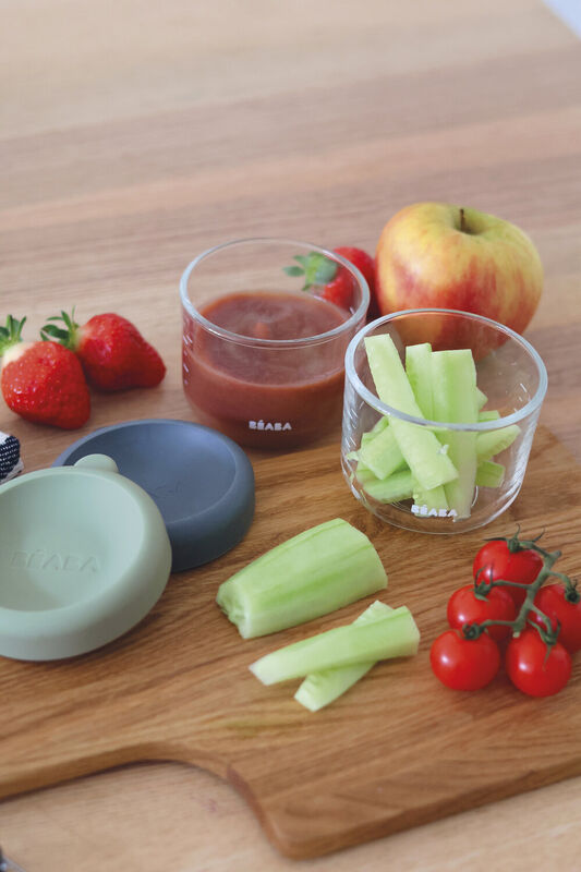 Beaba Glass Baby Food Jars Set of 2 - Sage/Mineral