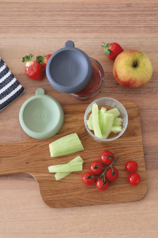 Beaba Glass Baby Food Jars Set of 2 - Sage/Mineral