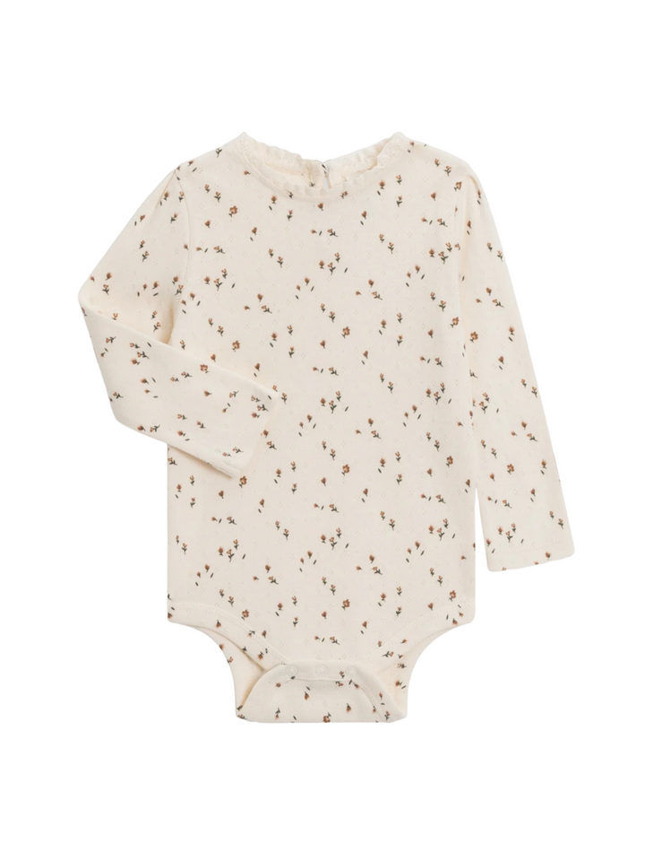 Colored Organics Baby Lina Pointelle Lace Bodysuit - Sadie Floral
