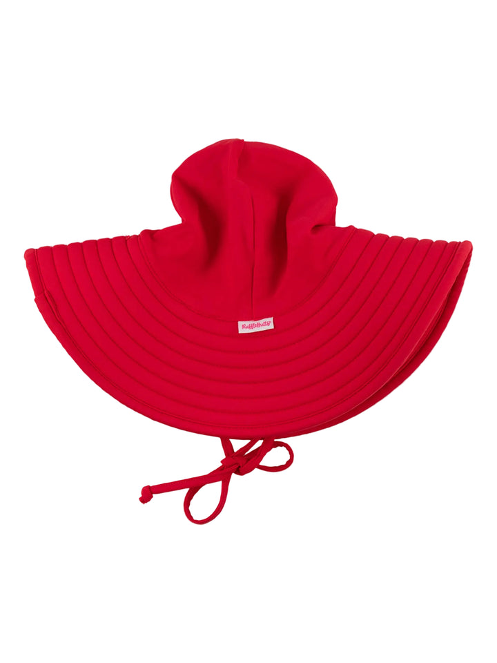 RuffleButts + RuggedButts Vintage Swim Hat - Red