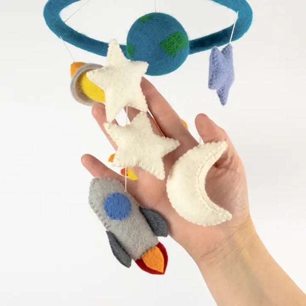 Planets and Space Felted Hanging Mobile