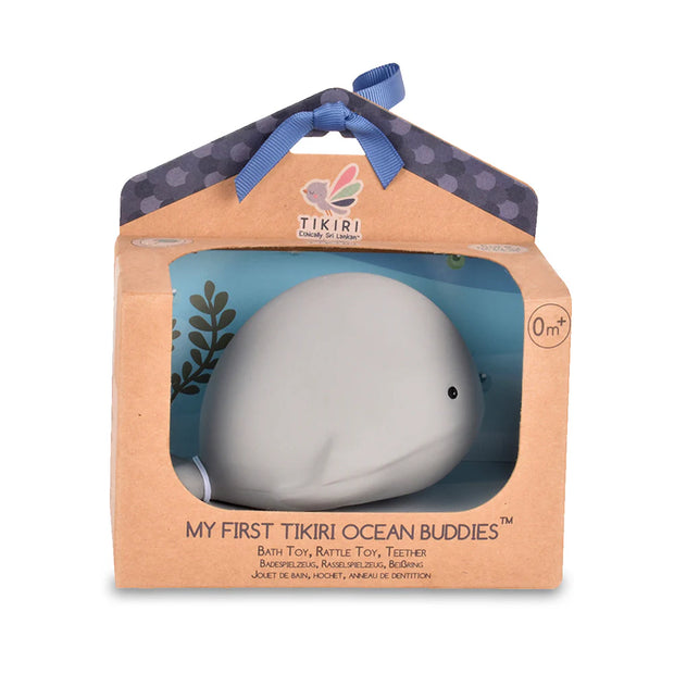 Tikiri Whale Organic Natural Rubber Rattle