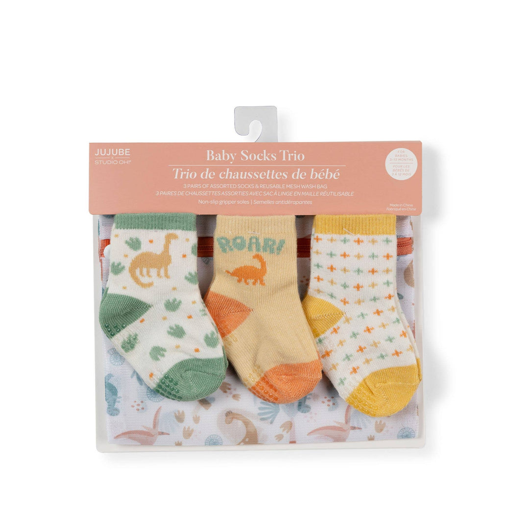 JuJuBe Baby Socks Trio Roarsome