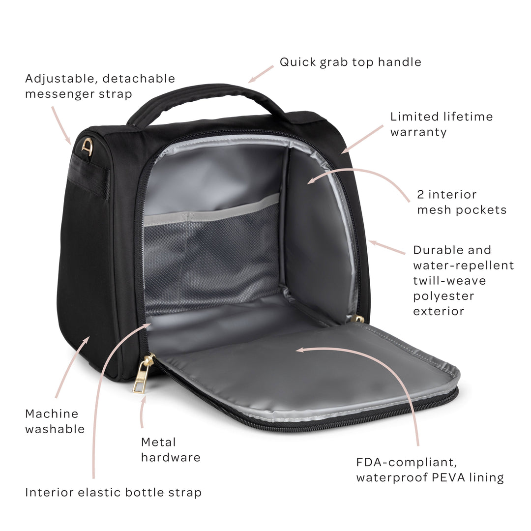 JuJuBe Insulated Bottle Bag - Black