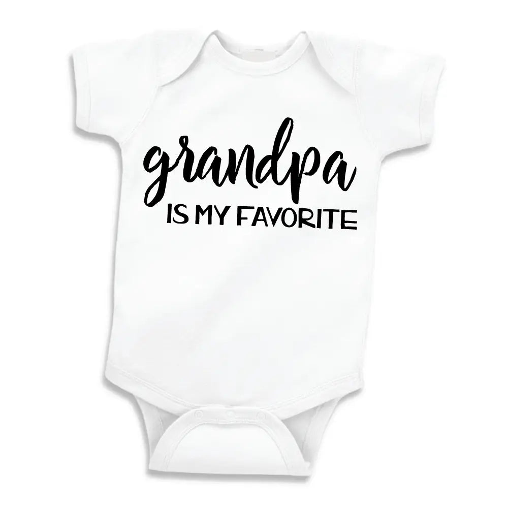 Grandpa Is My Favorite, New Grandparents Onesie Gift