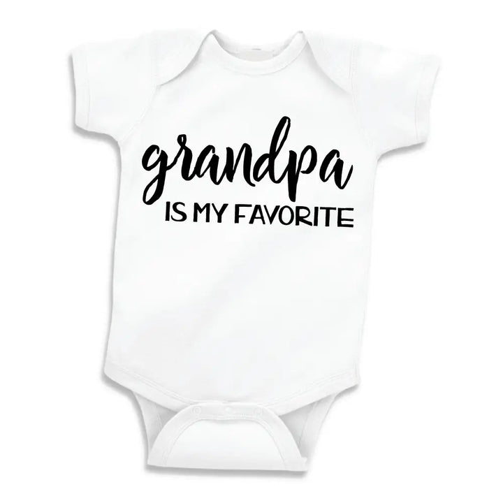 Grandpa Is My Favorite, New Grandparents Onesie Gift