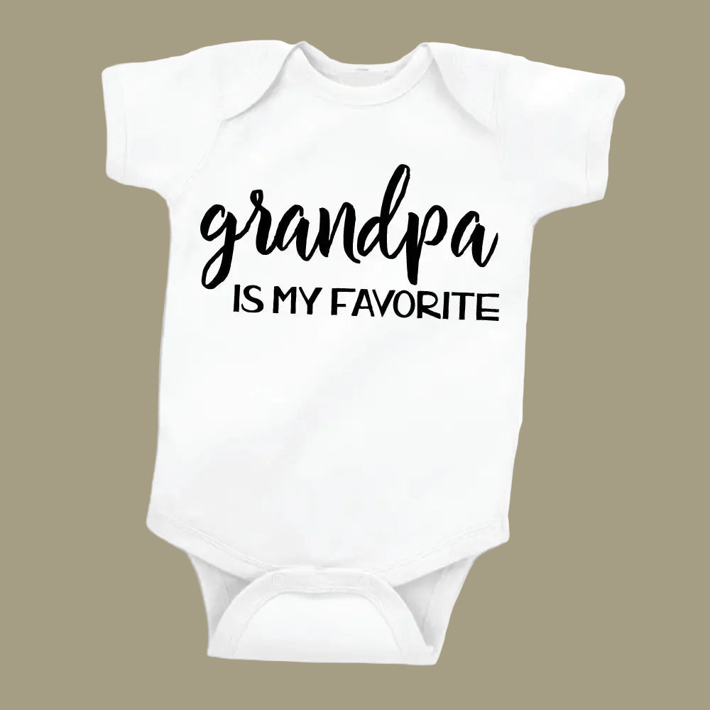 Grandpa Is My Favorite, New Grandparents Onesie Gift