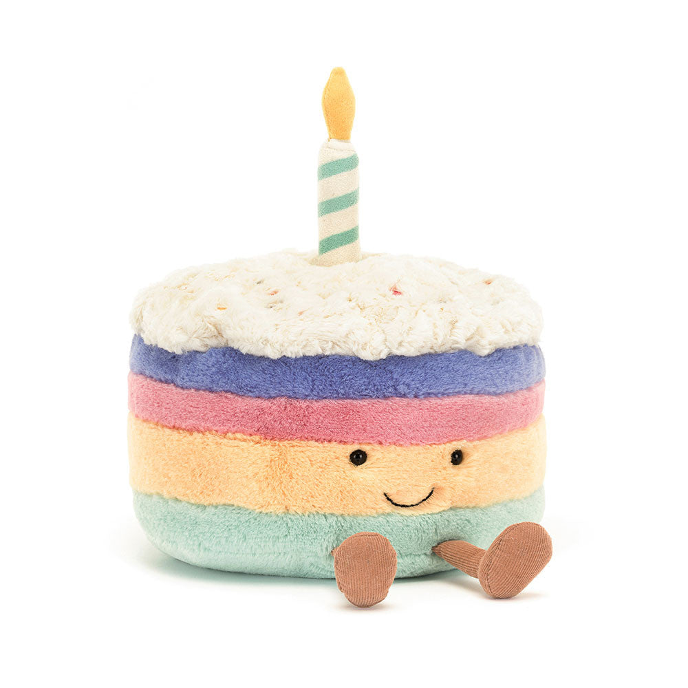 AmuseablesRainbowBirthdayCake新品 Jellycat Amuseable Rainbow Birthday Cake, 9 ぬいぐるみ