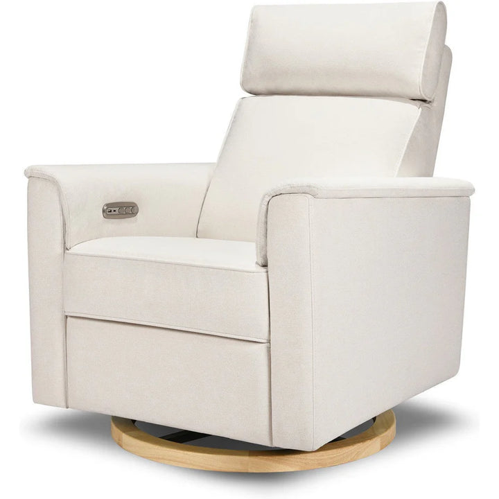 Monogram by Namesake Willa Power Recliner w/ Adjustable Headrest & USB Port & Wood Base