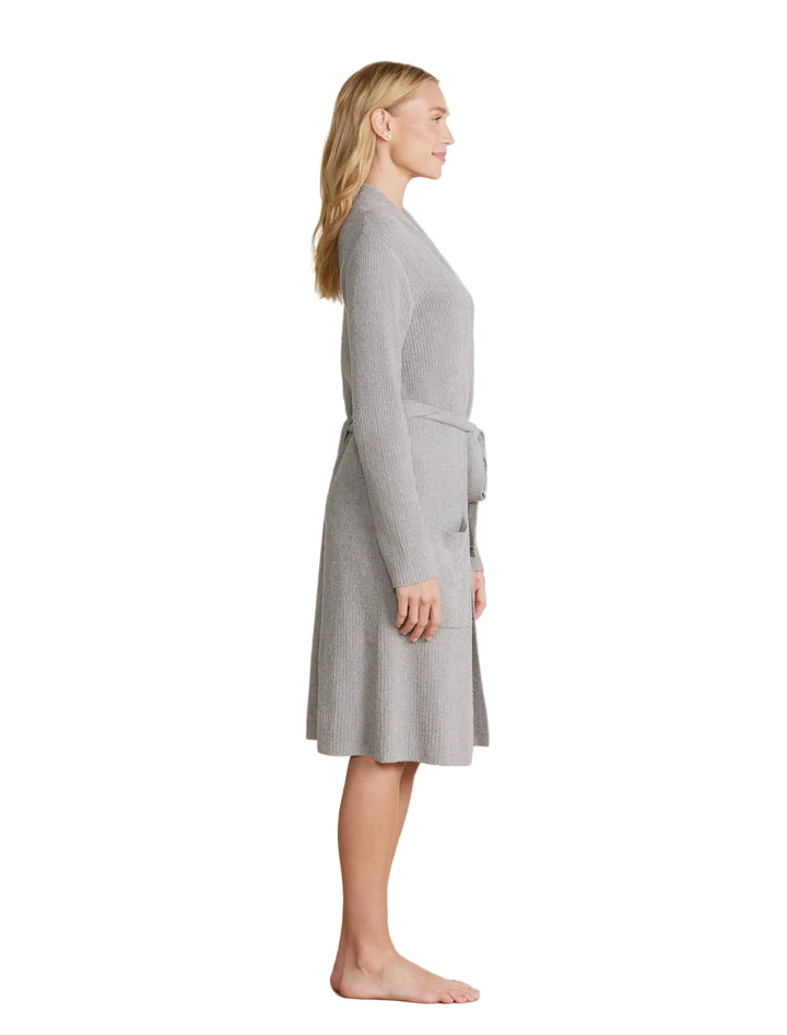Barefoot Dreams CozyChic Lite Ribbed Robe - Dove Gray
