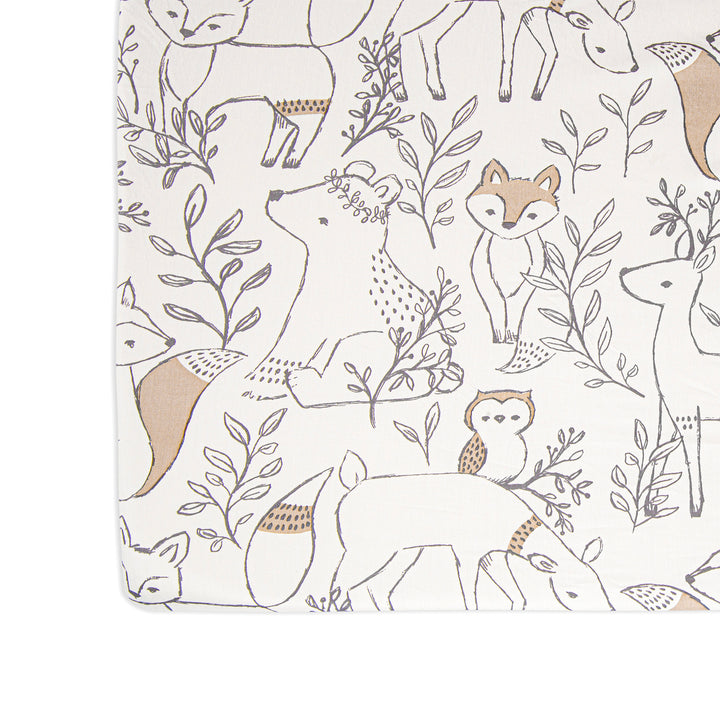 Crane Woodland Crib Sheet