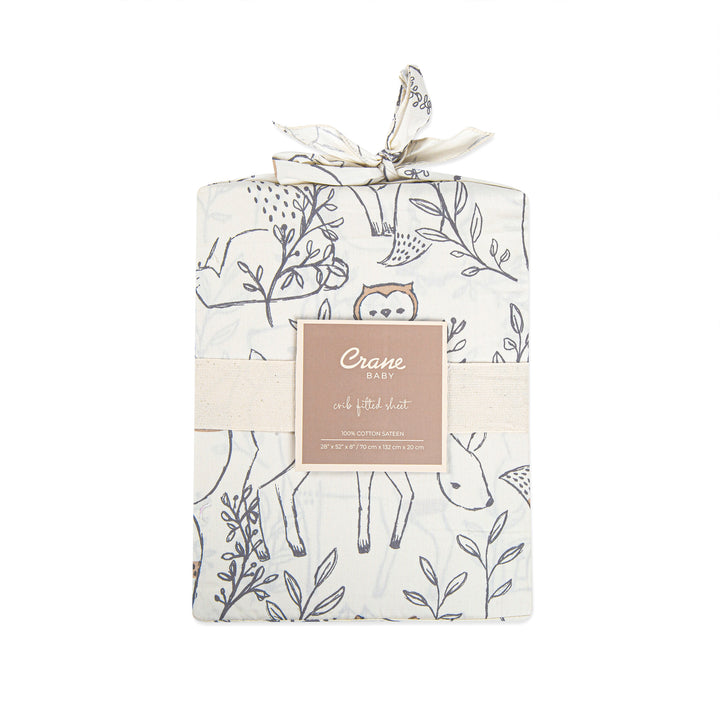 Crane Woodland Crib Sheet