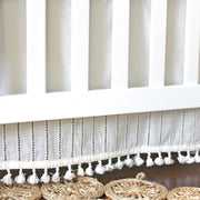 Boho Fringed Crib Skirt