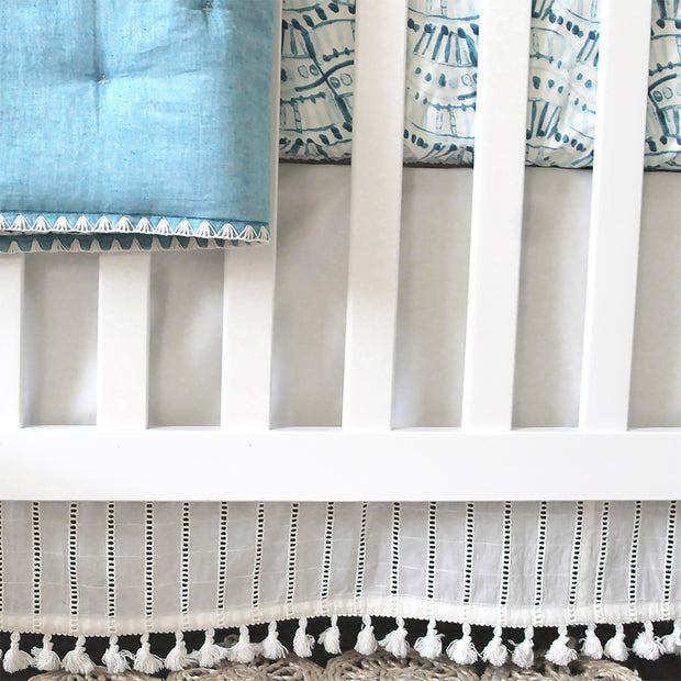 Boho Fringed Crib Skirt