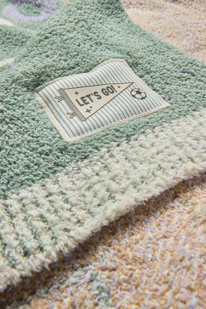 Barefoot Dreams CozyChic - "Goal" Stroller Blanket