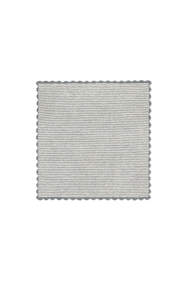 Barefoot Dreams CozyChic Stripe Scallop Receiving Blanket