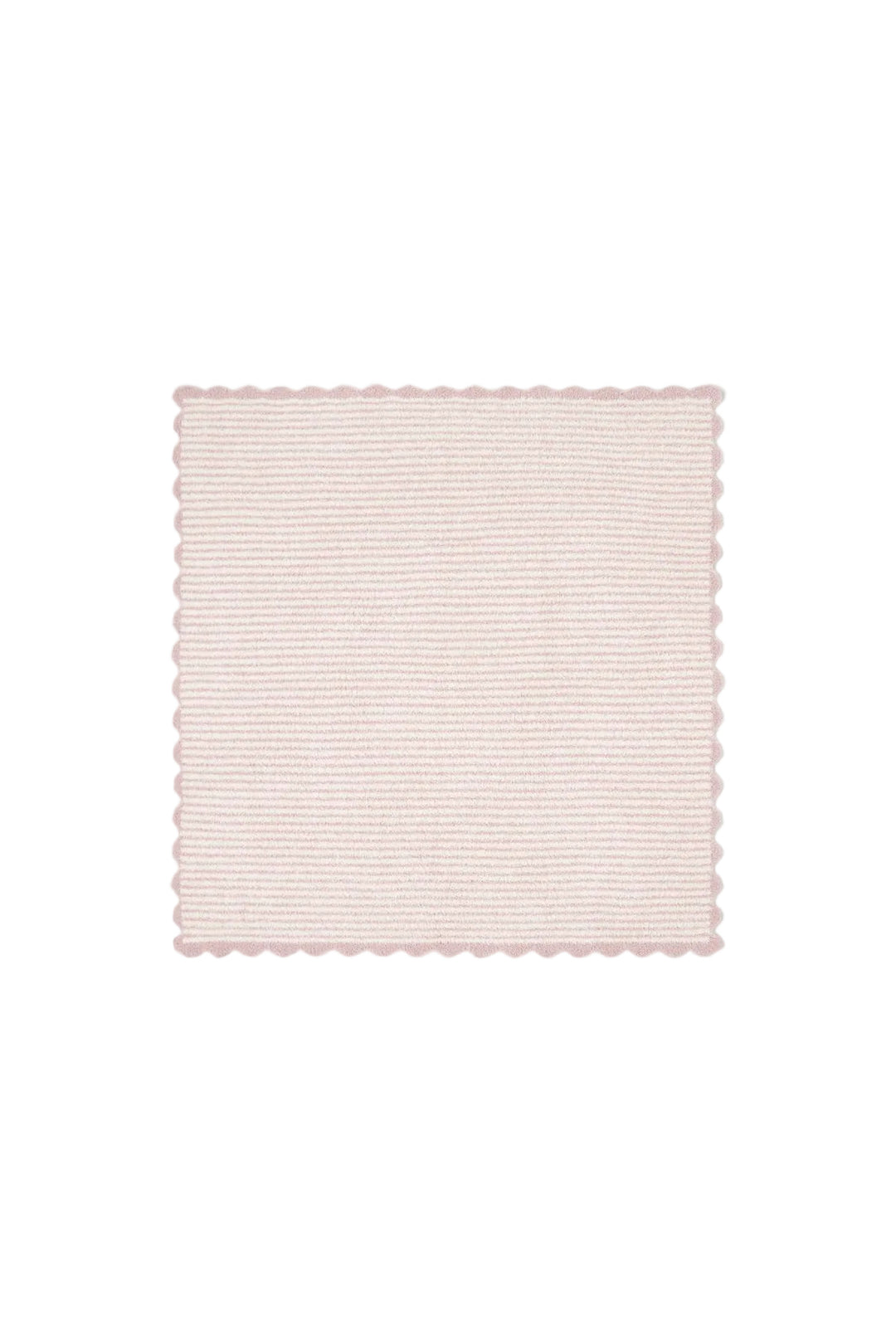 Barefoot Dreams CozyChic Stripe Scallop Receiving Blanket