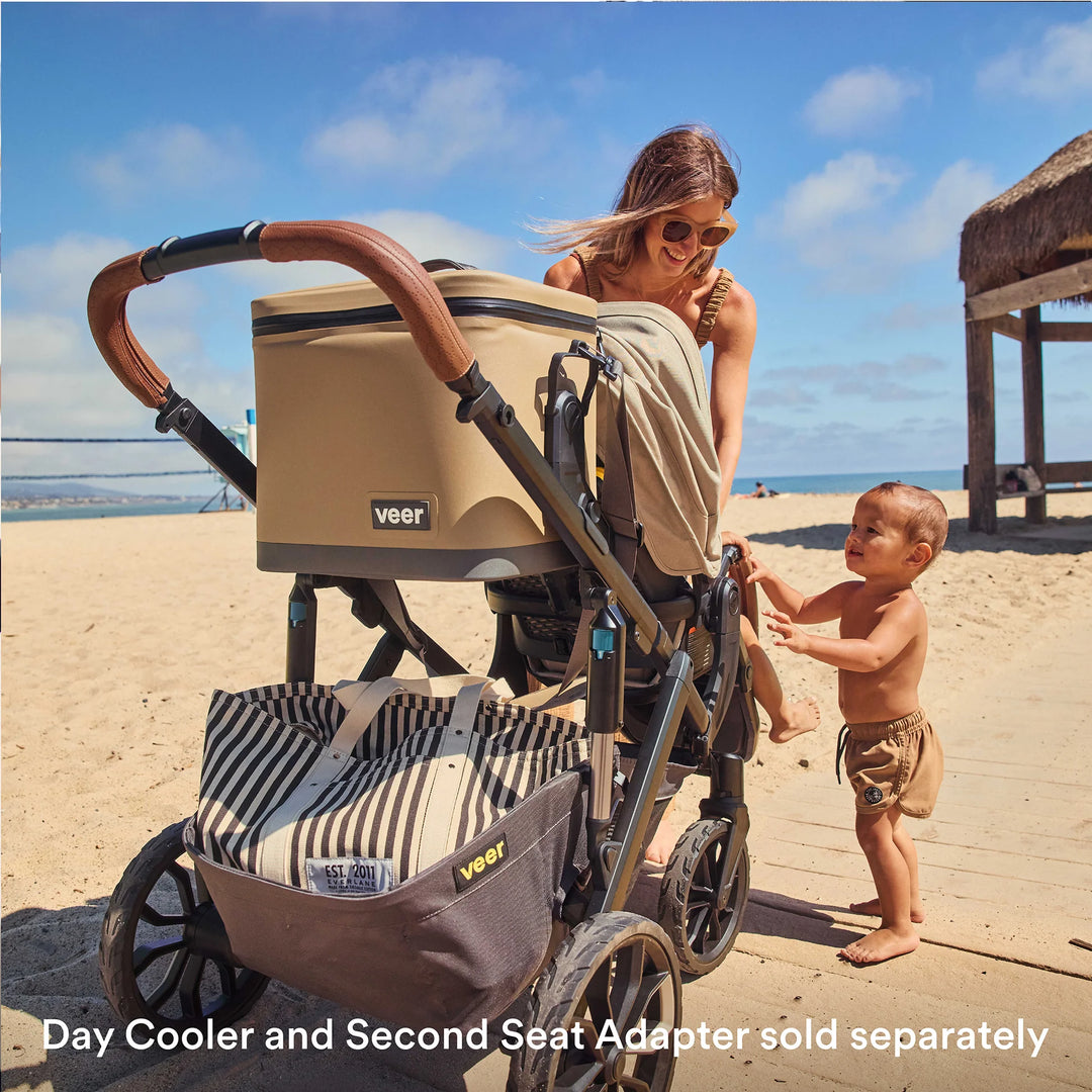 veer stroller double Veer Switch&Roll Luxe Single-to-Double Stroller Bundle with Leather Kit