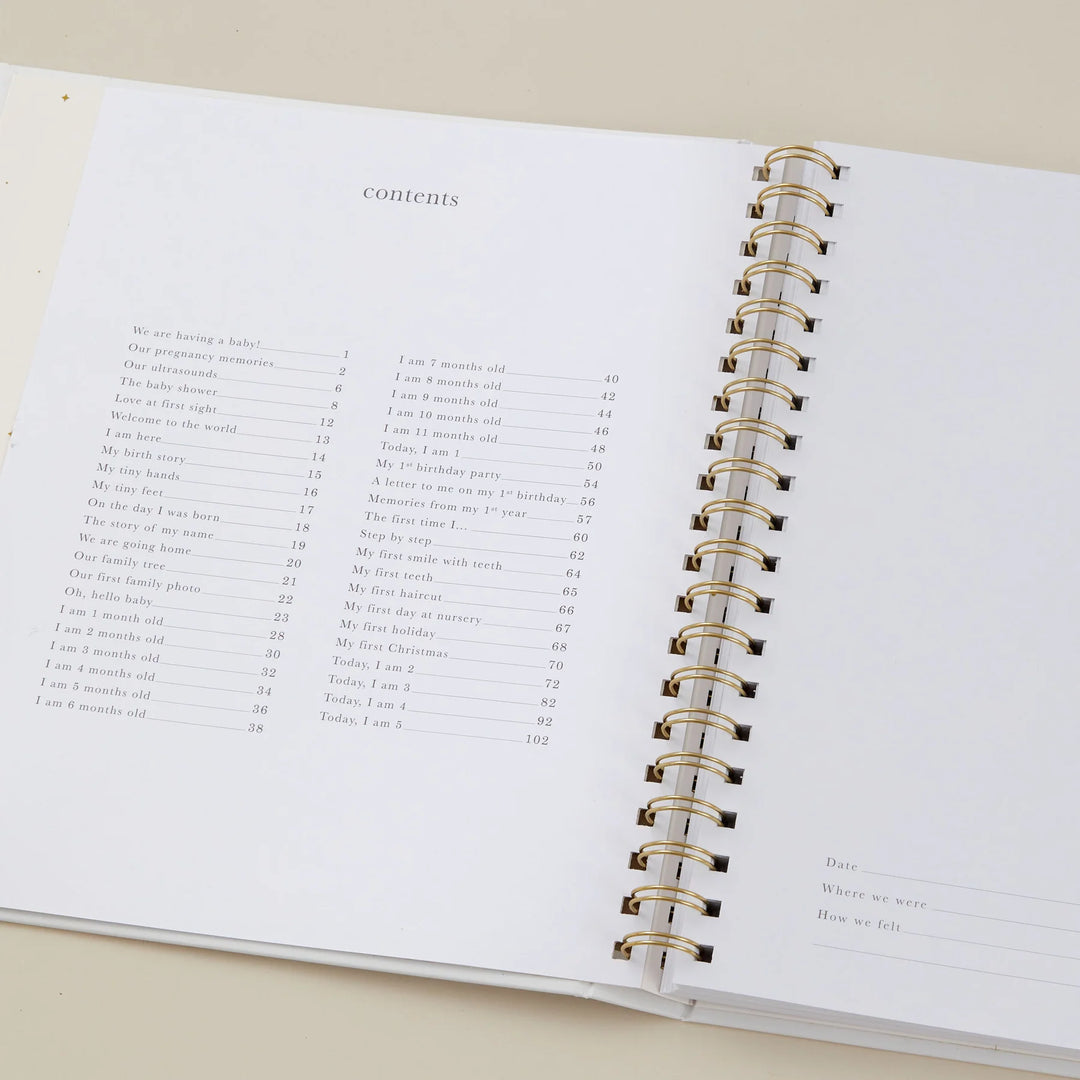 Blush & Gold Baby Book