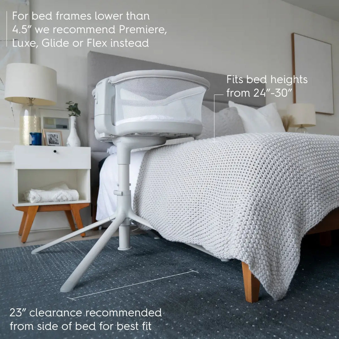 HALO BassiNest Swivel Sleeper 3.0 Solid Grey Baby Grand