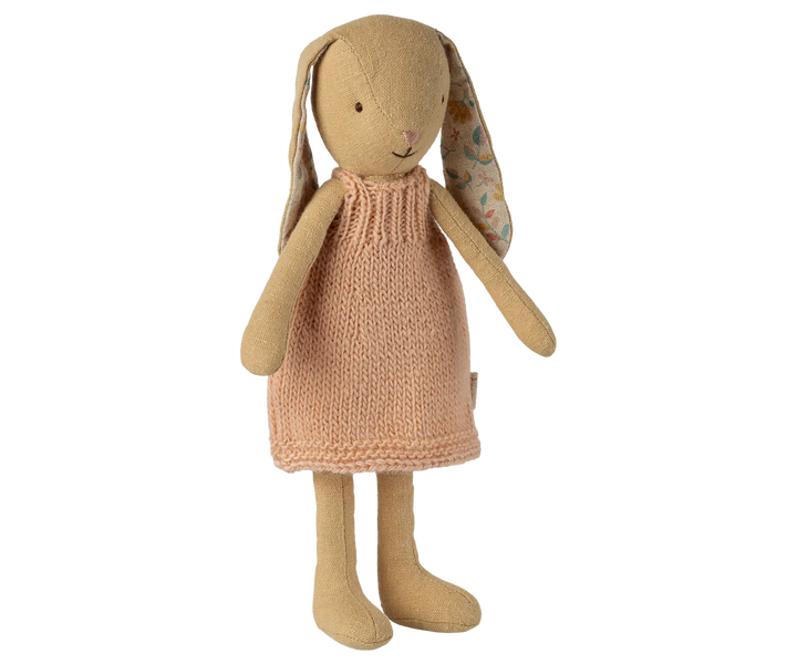Maileg Size 1 Bunny - Cream Yellow - Knitted Dress