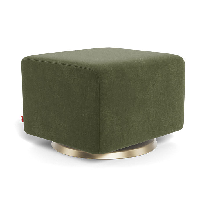 Monte Design Vera Swivel Glider Moss Green Velvet and Ottoman