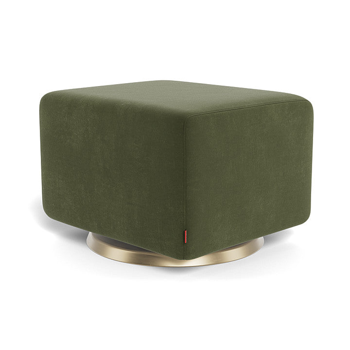 Monte Design Vera Swivel Glider Moss Green Velvet and Ottoman