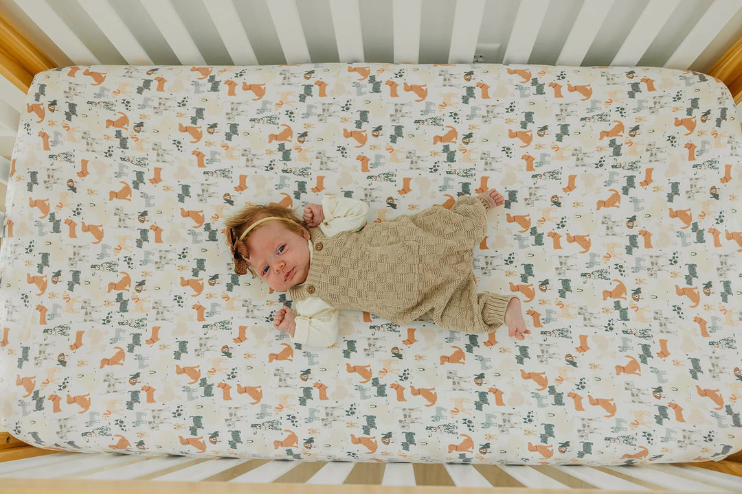 Copper Pearl Premium Knit Fitted Crib Sheet - Rufus