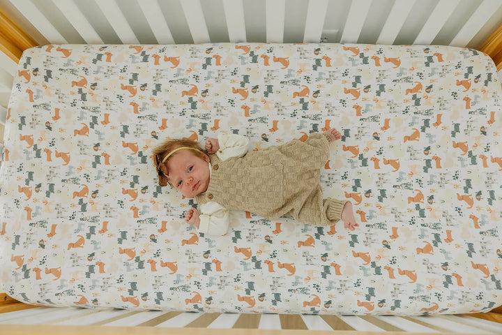 Copper Pearl Premium Knit Fitted Crib Sheet - Rufus
