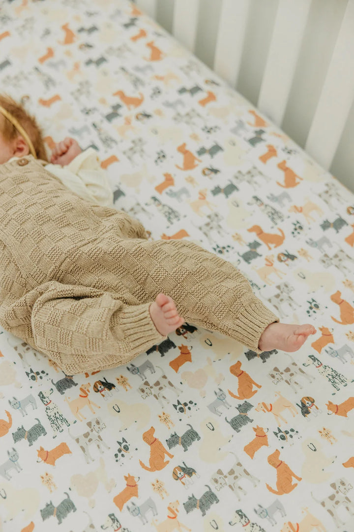 Copper Pearl Premium Knit Fitted Crib Sheet - Rufus
