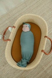 Knit Swaddle Blanket - Moss