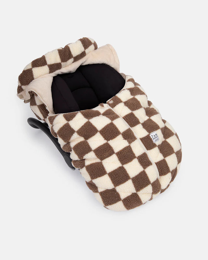 7 AM Enfant Car Seat Cocoon- Checker Berber