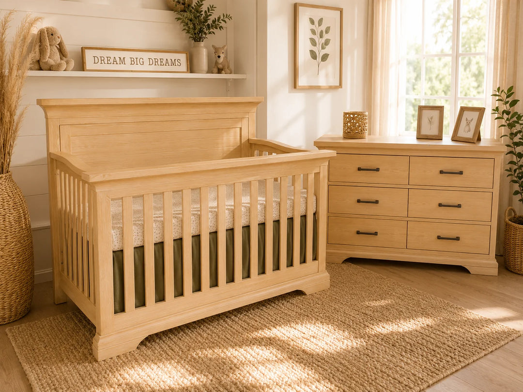 Pali Genova Convertible Crib with Base - Sandstone