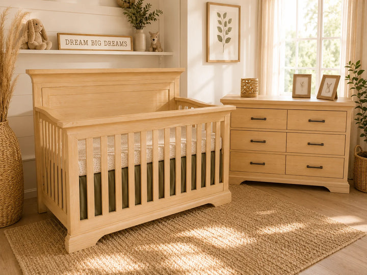 Pali Genova Convertible Crib with Base - Sandstone