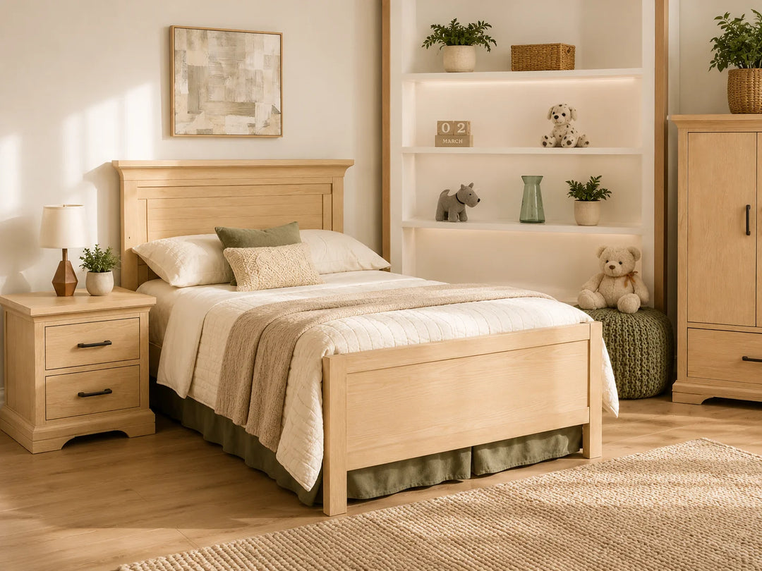 Pali Genova Convertible Crib with Straight Feet - Sandstone