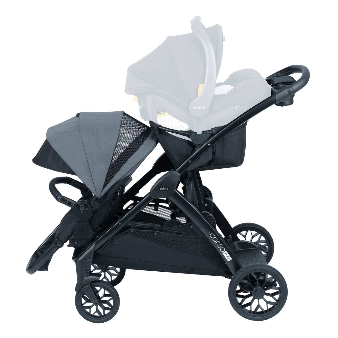 stroll in 2 chicco Chicco Corso Flex Passenger Bundle