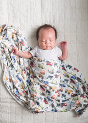 Knit Swaddle Blanket - Diesel