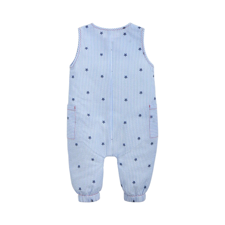 Magnetic Me Seersucker Stars n' Stripes Sleeveless Romper