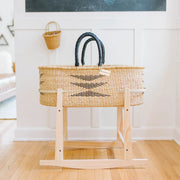 Wooden Universal Rocking Basket Stand