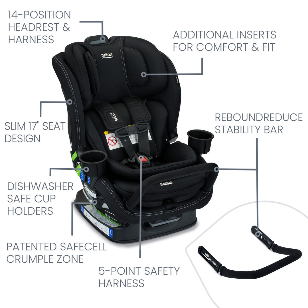 britax safe cell convertible car seat Britax Poplar S Convertible 2-in-1 Car Seat with ClickTight